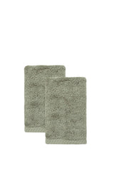 Set of Two Green Turkish Cotton 16" X 30" Hand Towels - HomeRoots - Flyclothing LLC
