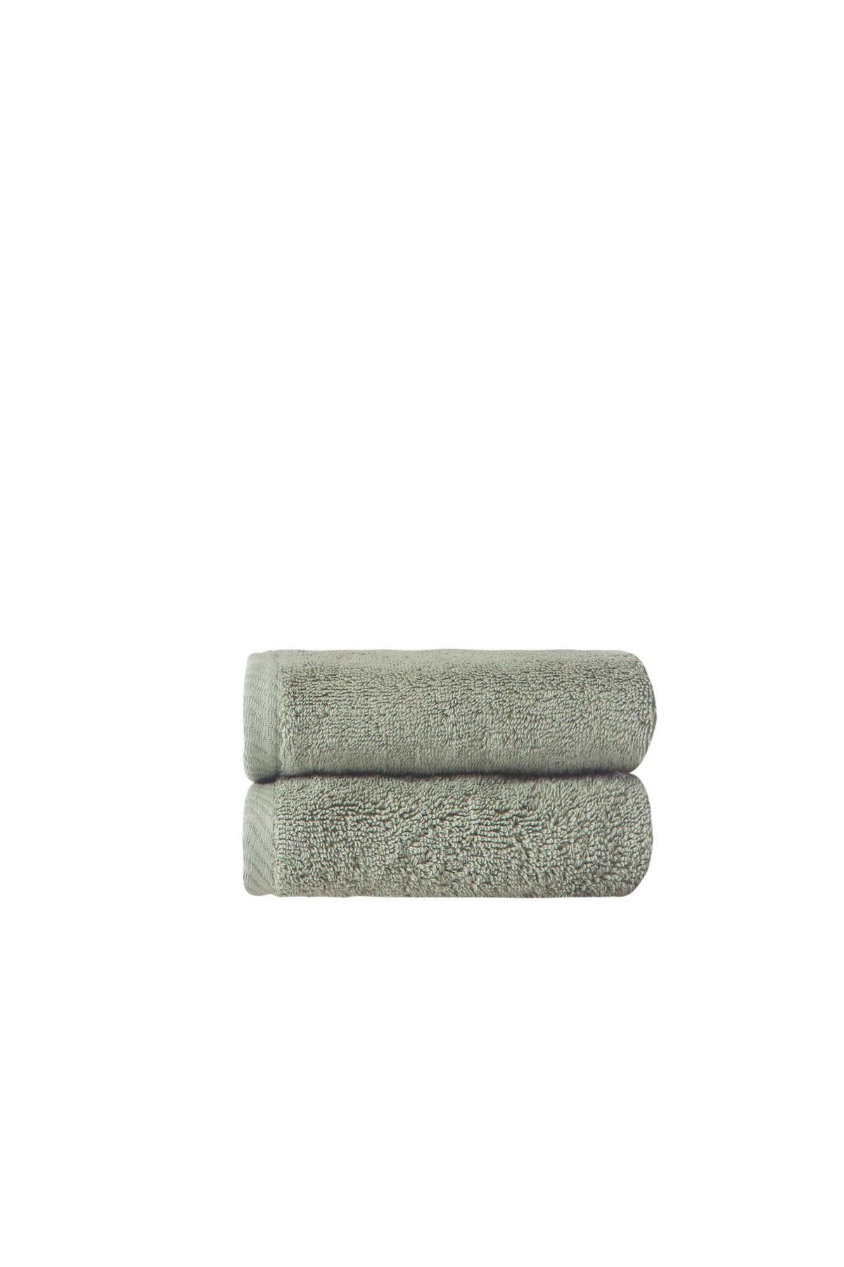 Set of Two Green Turkish Cotton 16" X 30" Hand Towels - HomeRoots - Flyclothing LLC