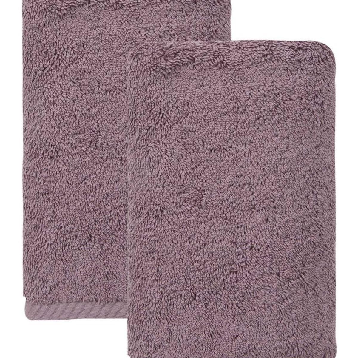 Set of Two Purple Turkish Cotton 16" X 30" Hand Towels - HomeRoots - Flyclothing LLC