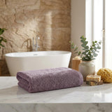 Set of Two Purple Turkish Cotton 16" X 30" Hand Towels - HomeRoots - Flyclothing LLC