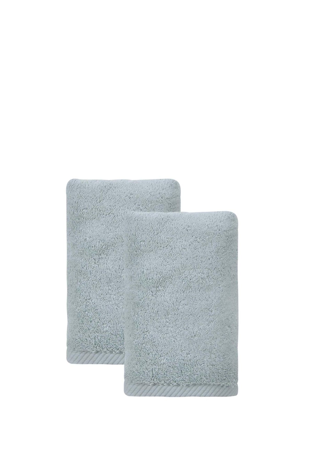 Set of Two Aqua Turkish Cotton 16" X 30" Hand Towels - HomeRoots - Flyclothing LLC