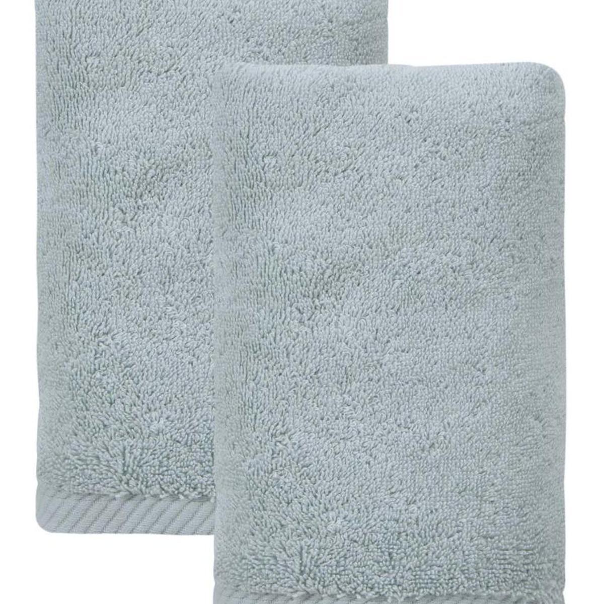 Set of Two Aqua Turkish Cotton 16" X 30" Hand Towels - HomeRoots - Flyclothing LLC