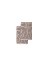 Set of Two Brown Floral Turkish Cotton 16" X 30" Hand Towels - HomeRoots - Flyclothing LLC