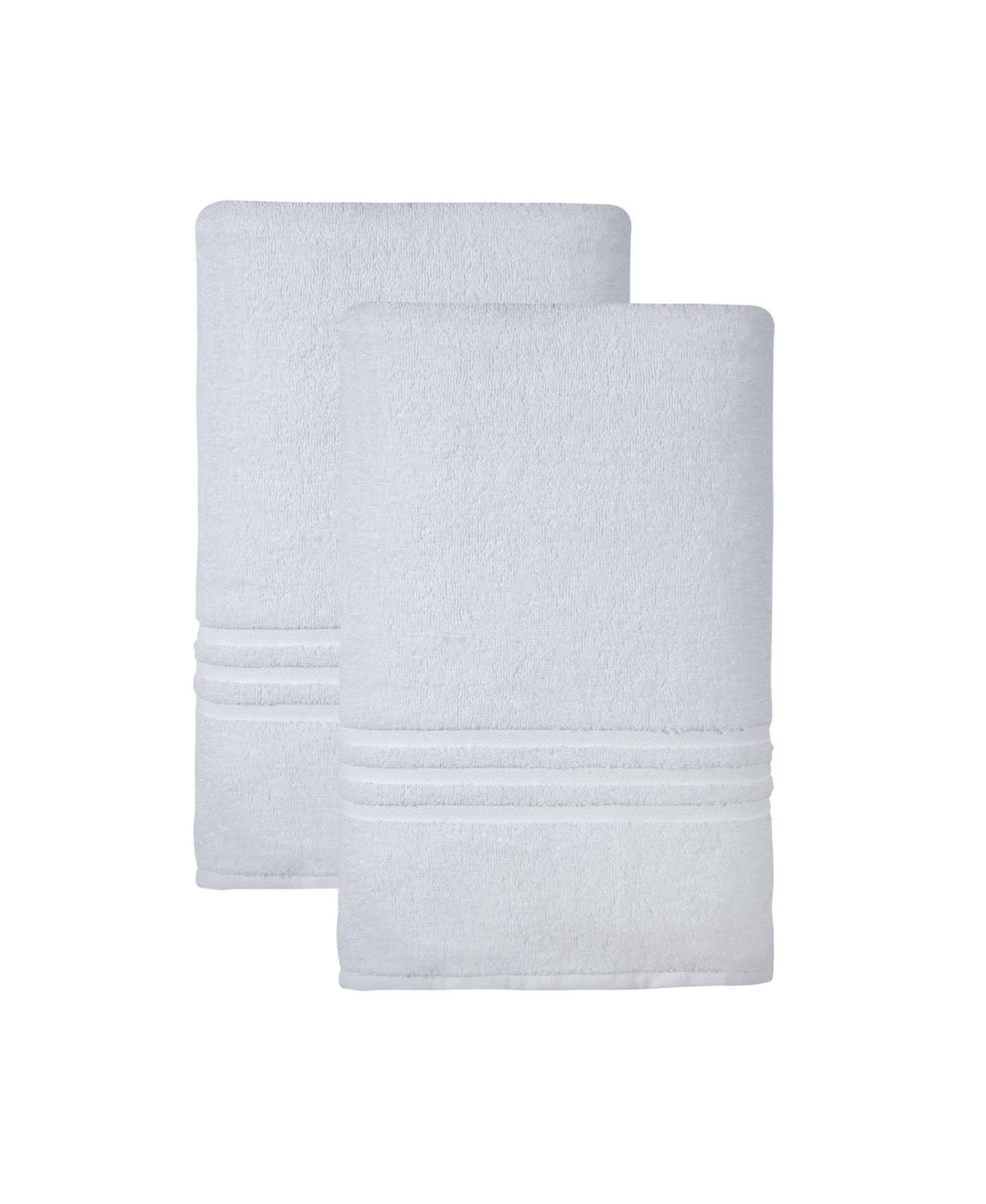 Set of Two White Turkish Cotton 35" X 66" Bath Sheet - HomeRoots - Flyclothing LLC