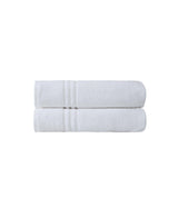 Set of Two White Turkish Cotton 35" X 66" Bath Sheet - HomeRoots - Flyclothing LLC