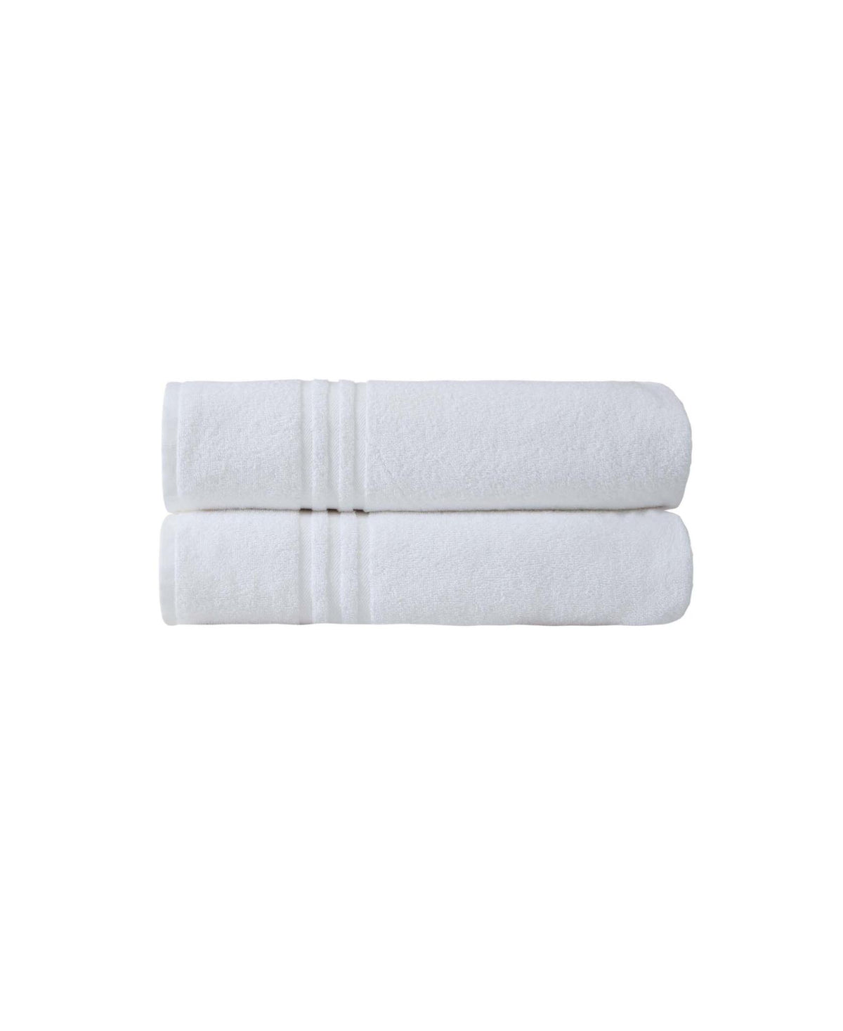 Set of Two White Turkish Cotton 35" X 66" Bath Sheet - HomeRoots - Flyclothing LLC