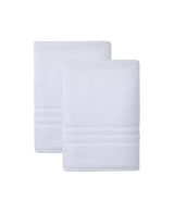 Set of Two White Turkish Cotton 27" X 54" Bath Towels - HomeRoots - Flyclothing LLC