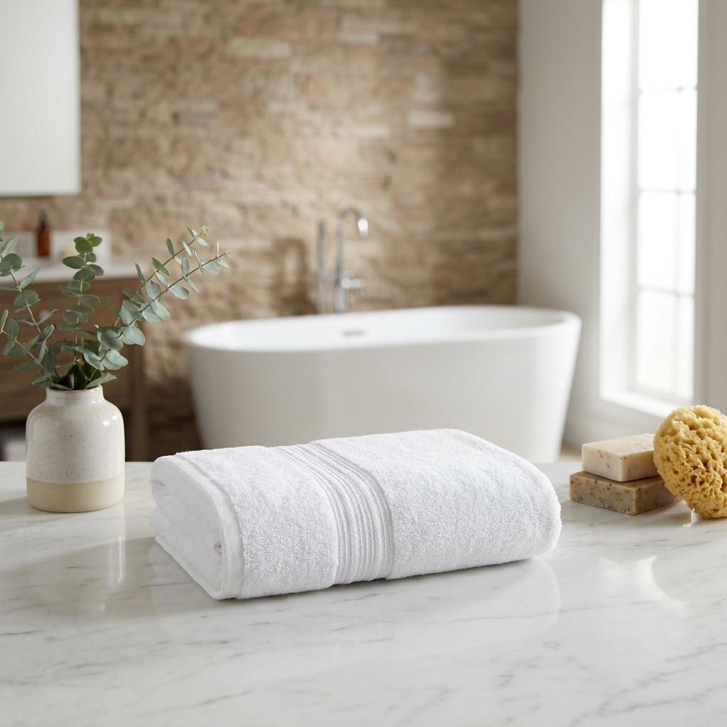 Set of Two White Turkish Cotton 27" X 54" Bath Towels - HomeRoots - Flyclothing LLC