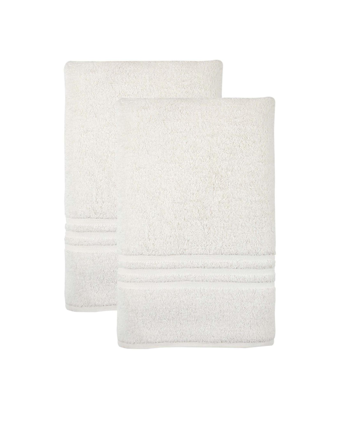 Set of Two Beige Turkish Cotton 35" X 66" Bath Sheet - HomeRoots - Flyclothing LLC