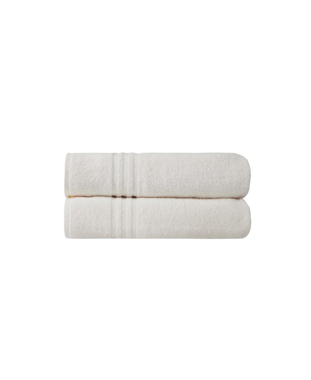 Set of Two Beige Turkish Cotton 35" X 66" Bath Sheet - HomeRoots - Flyclothing LLC