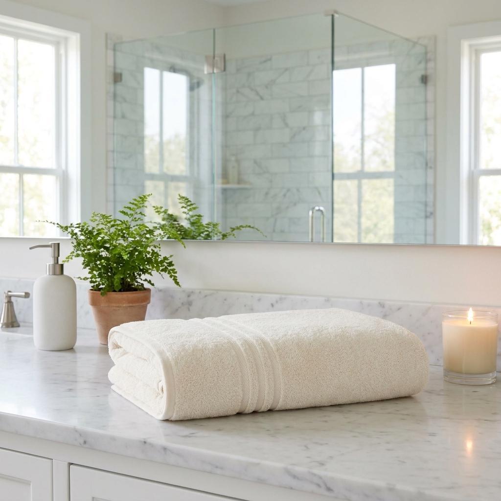 Set of Two Beige Turkish Cotton 35" X 66" Bath Sheet - HomeRoots - Flyclothing LLC