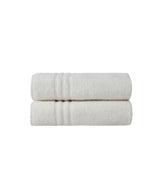 Set of Two Beige Turkish Cotton 27" X 54" Bath Towels - HomeRoots - Flyclothing LLC