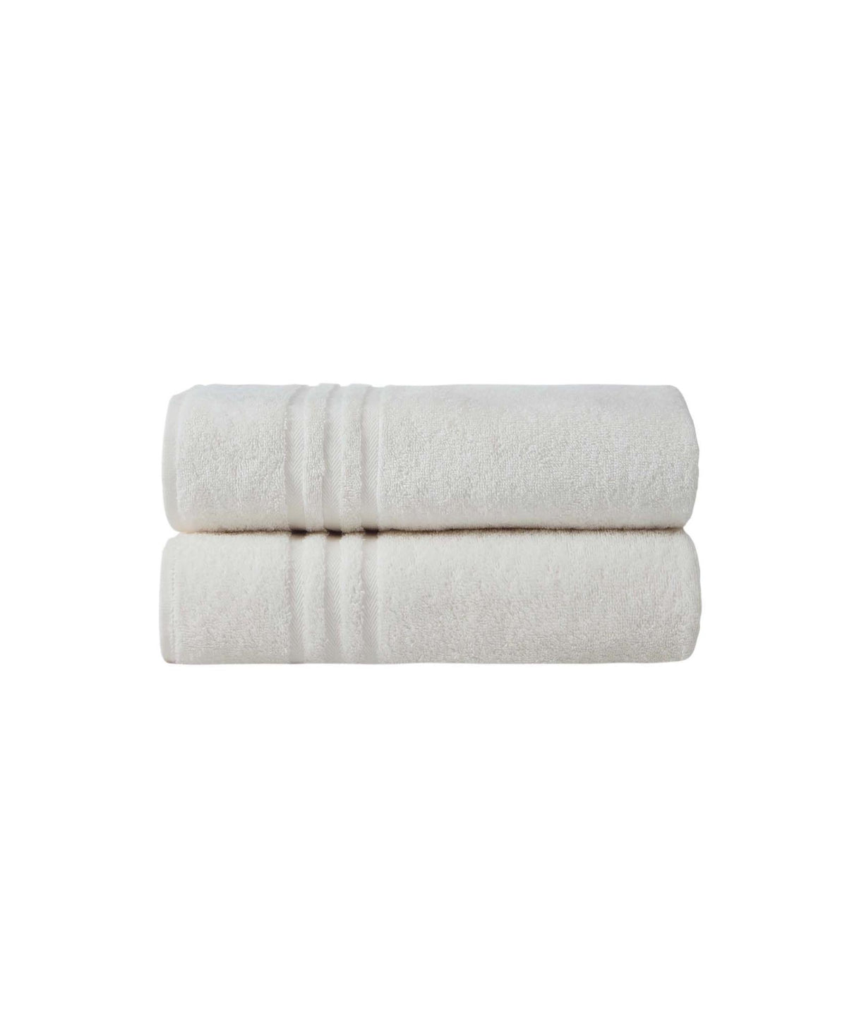 Set of Two Beige Turkish Cotton 27" X 54" Bath Towels - HomeRoots - Flyclothing LLC