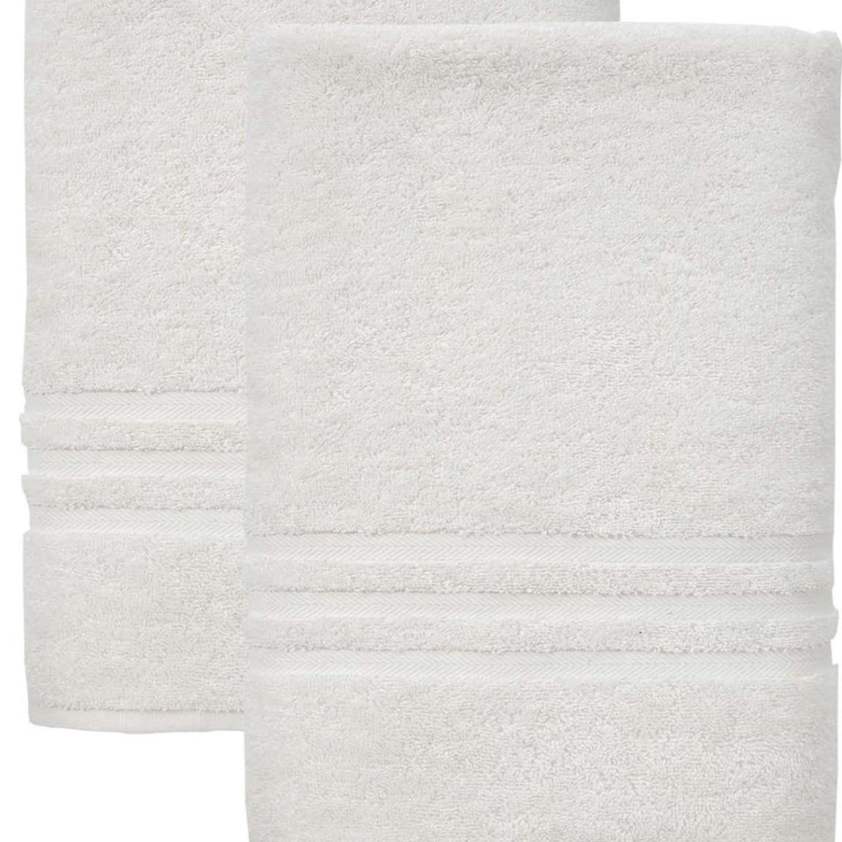 Set of Two Beige Turkish Cotton 27" X 54" Bath Towels - HomeRoots - Flyclothing LLC
