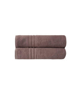 Set of Two Brown Turkish Cotton 35" X 66" Bath Sheet - HomeRoots - Flyclothing LLC