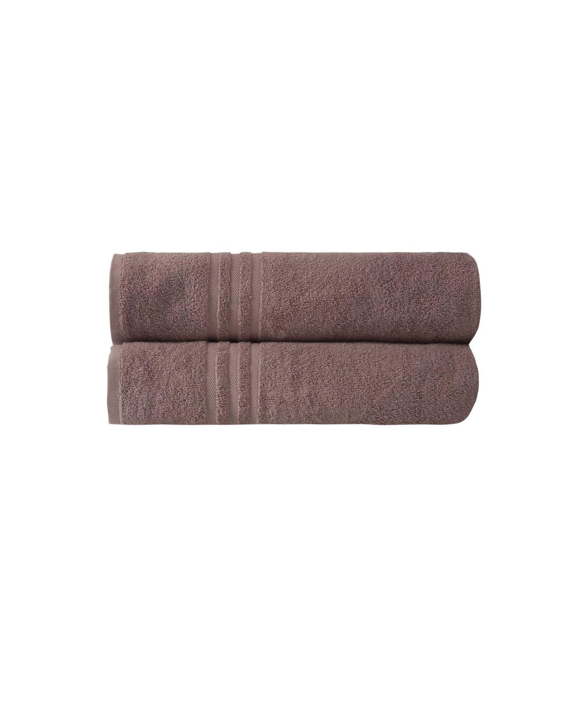 Set of Two Brown Turkish Cotton 35" X 66" Bath Sheet - HomeRoots - Flyclothing LLC