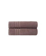 Set of Two Brown Turkish Cotton 27" X 54" Bath Towels - HomeRoots - Flyclothing LLC