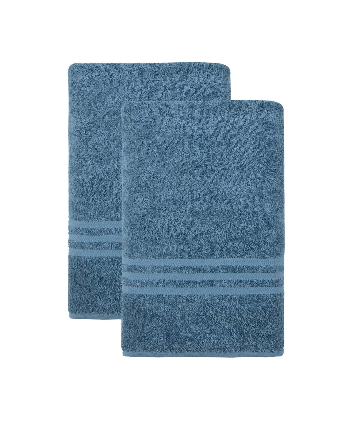 Set of Two Aqua Turkish Cotton 35" X 66" Bath Sheet - HomeRoots - Flyclothing LLC