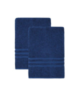 Set of Two Navy Blue Turkish Cotton 27" X 54" Bath Towels - HomeRoots - Flyclothing LLC