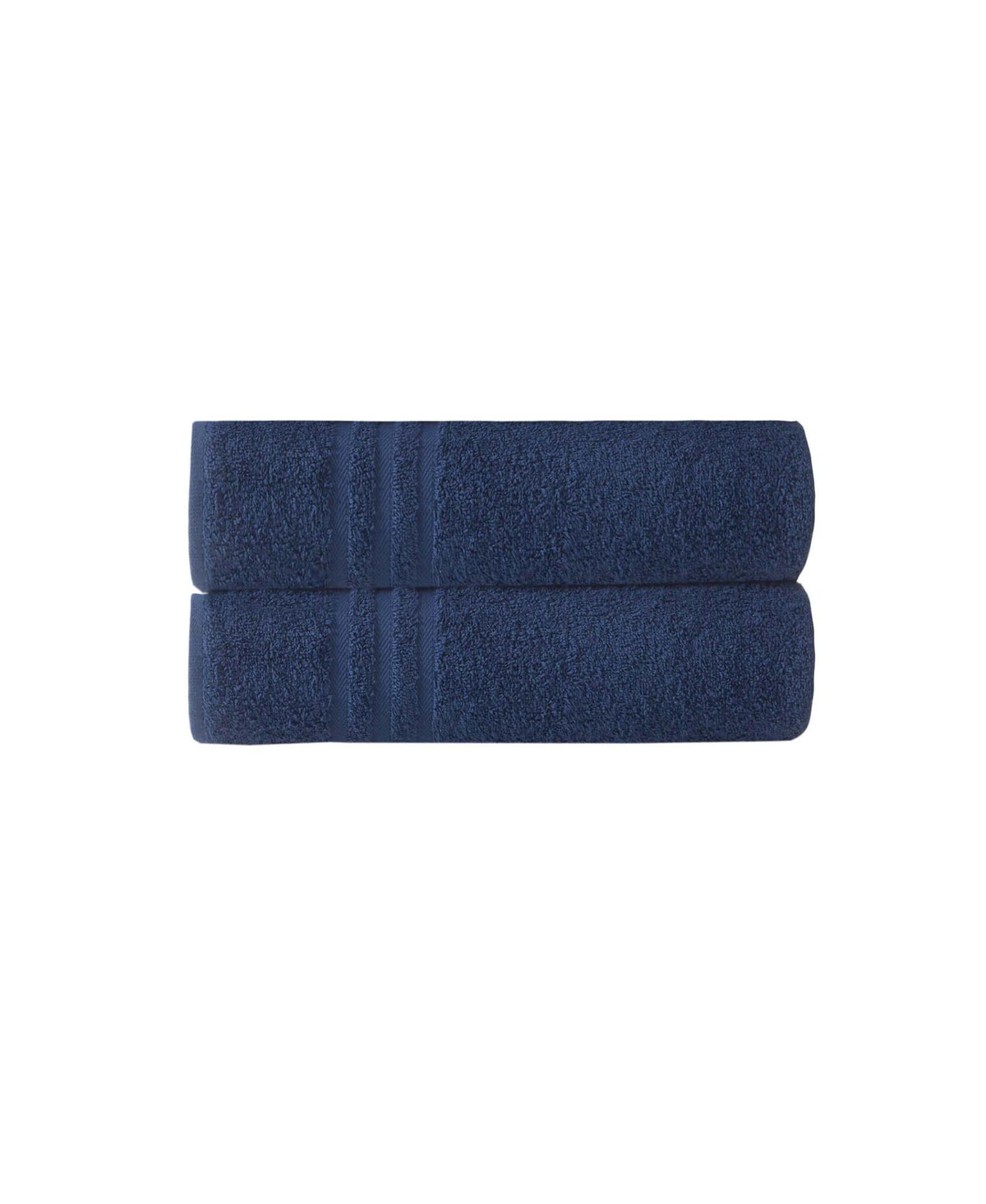 Set of Two Navy Blue Turkish Cotton 27" X 54" Bath Towels - HomeRoots - Flyclothing LLC