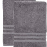 Set of Two Dark Gray Turkish Cotton 35" X 66" Bath Sheet - HomeRoots - Flyclothing LLC