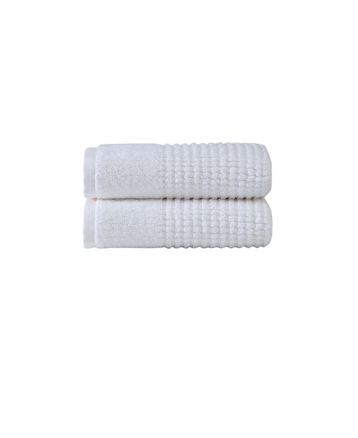 Set of Two White Polka Dots Turkish Cotton 16" X 30" Hand Towels - HomeRoots - Flyclothing LLC