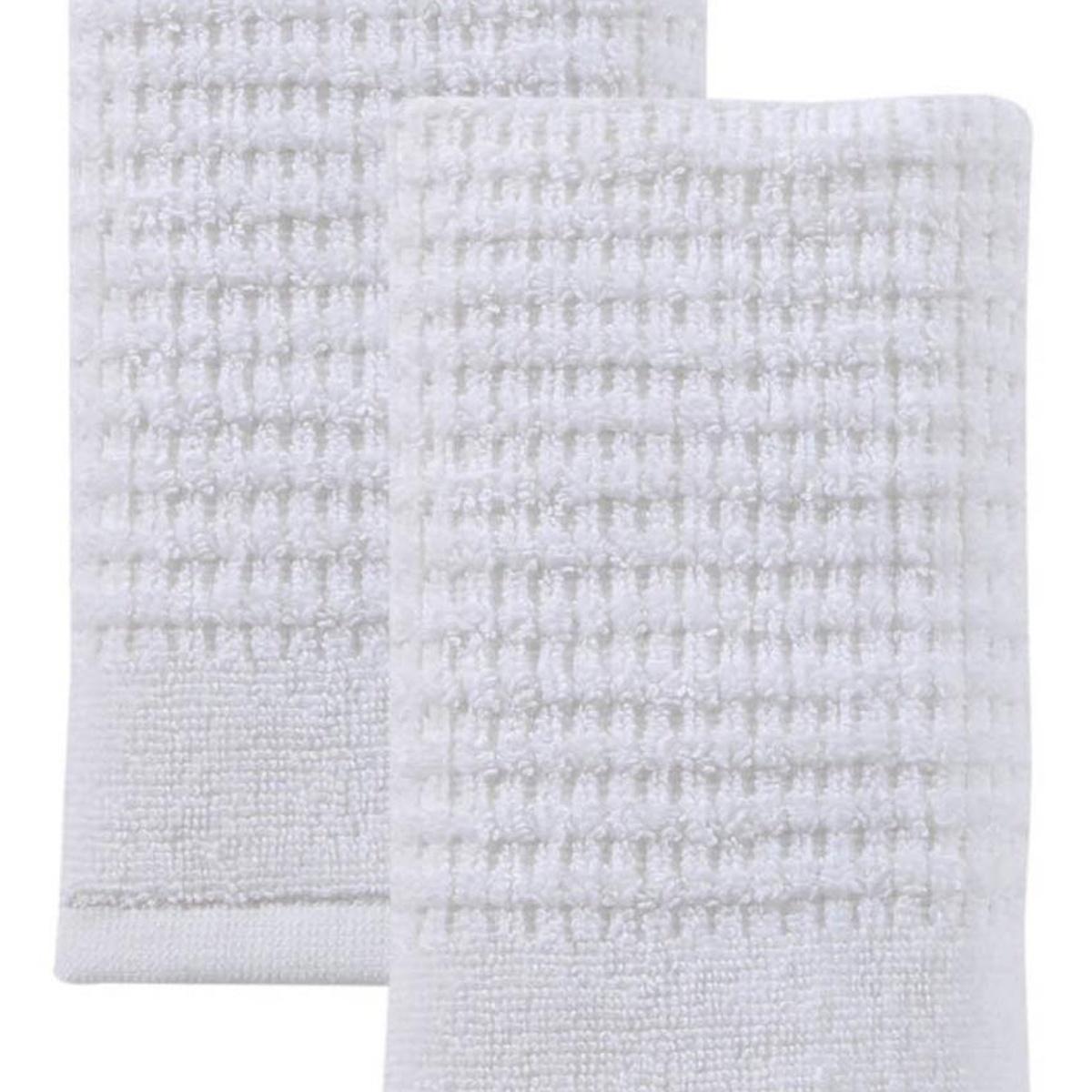 Set of Two White Polka Dots Turkish Cotton 16" X 30" Hand Towels - HomeRoots - Flyclothing LLC