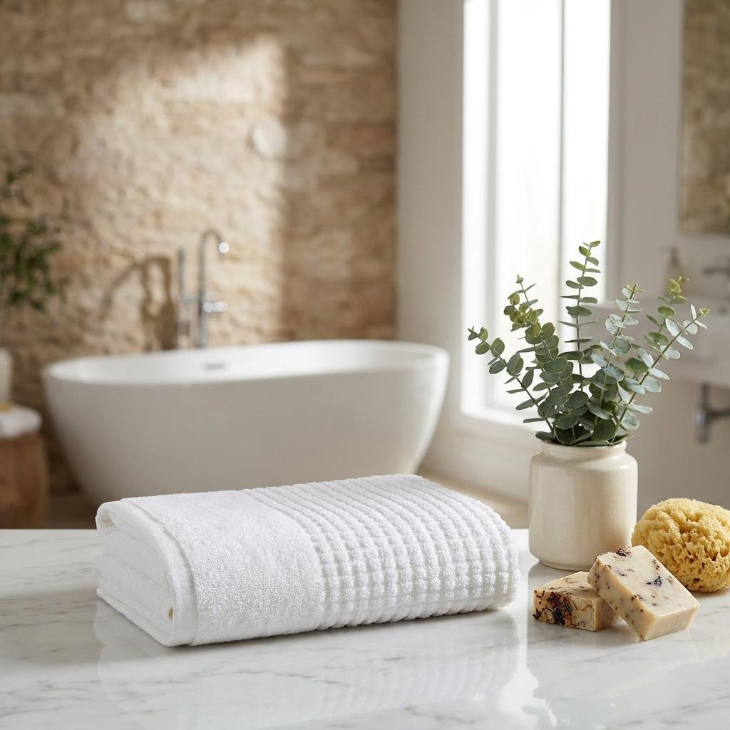 Set of Two White Polka Dots Turkish Cotton 16" X 30" Hand Towels - HomeRoots - Flyclothing LLC