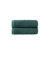 Set of Two Green Polka Dots Turkish Cotton 16" X 30" Hand Towels - HomeRoots - Flyclothing LLC