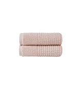 Set of Two Pink Polka Dots Turkish Cotton 16" X 30" Hand Towels - HomeRoots - Flyclothing LLC
