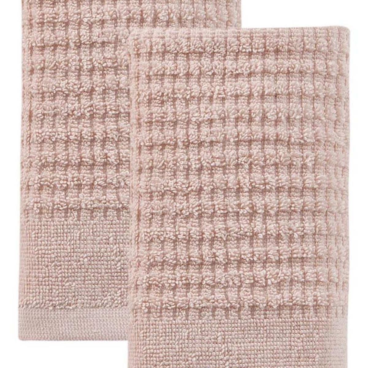 Set of Two Pink Polka Dots Turkish Cotton 16" X 30" Hand Towels - HomeRoots - Flyclothing LLC