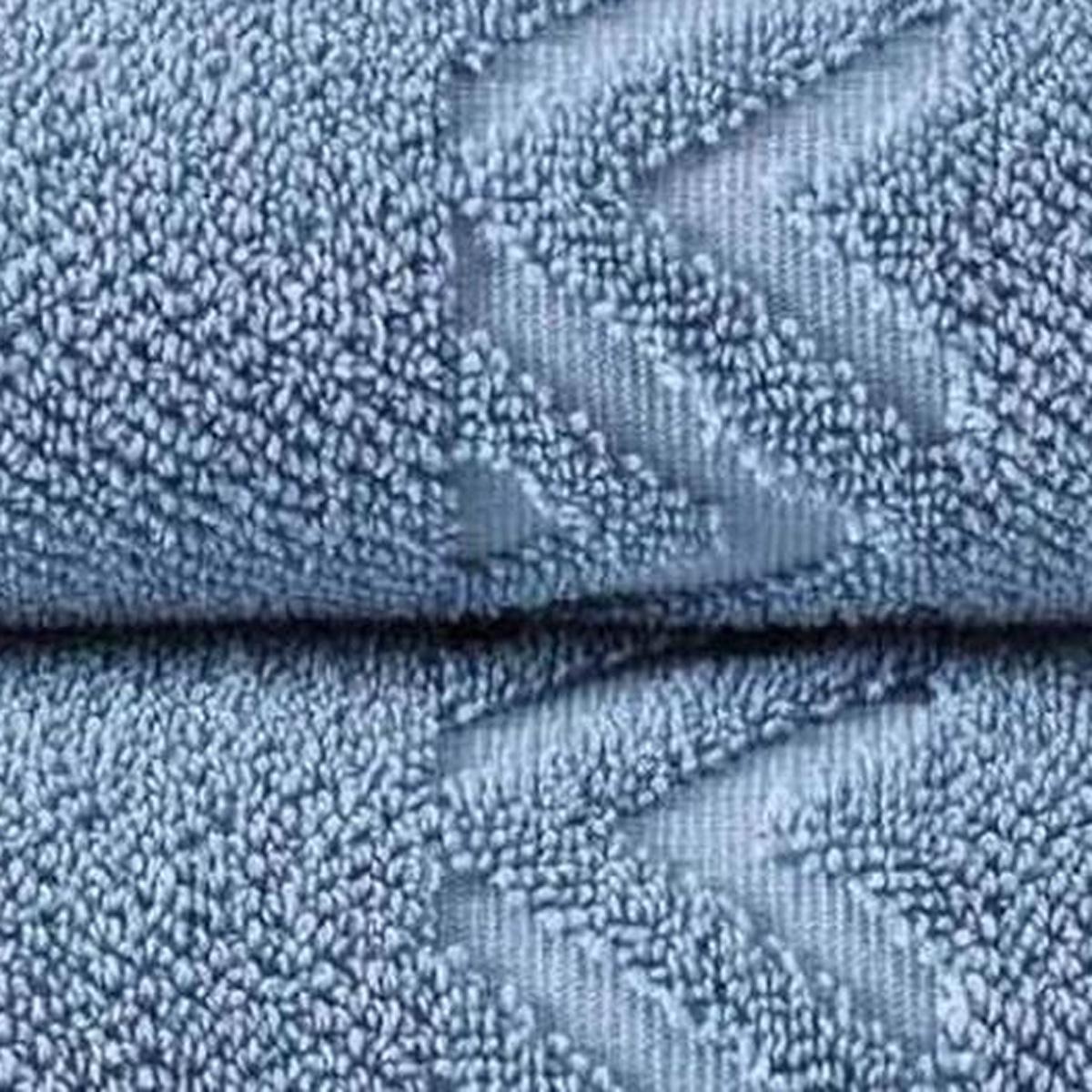 Set of Four Blue Geometric Turkish Cotton 27" X 54" Hand Towels - HomeRoots - Flyclothing LLC