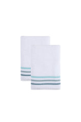 Set of Two White Turkish Cotton 27" X 54" Bath Towels - HomeRoots - Flyclothing LLC