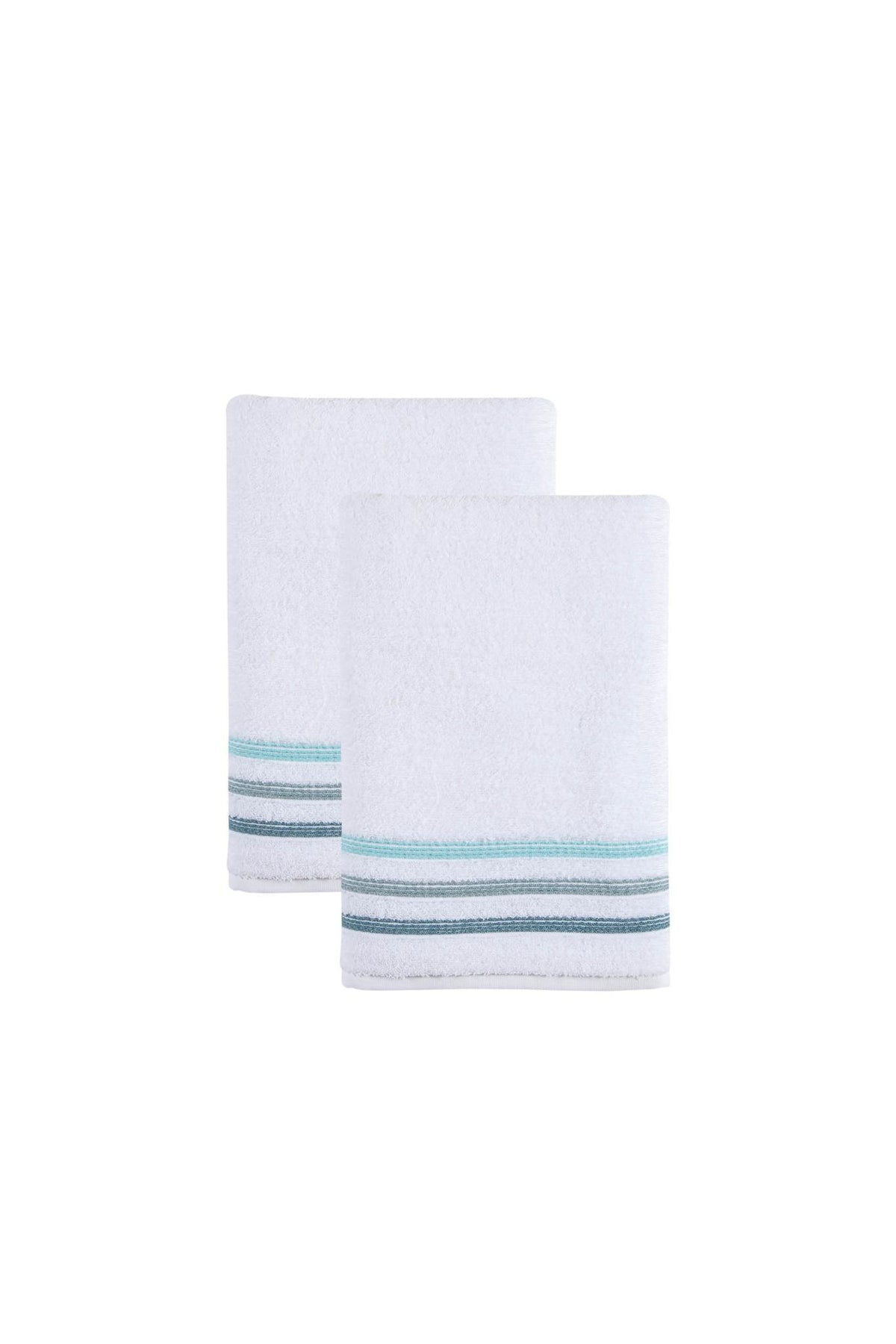 Set of Two White Turkish Cotton 27" X 54" Bath Towels - HomeRoots - Flyclothing LLC