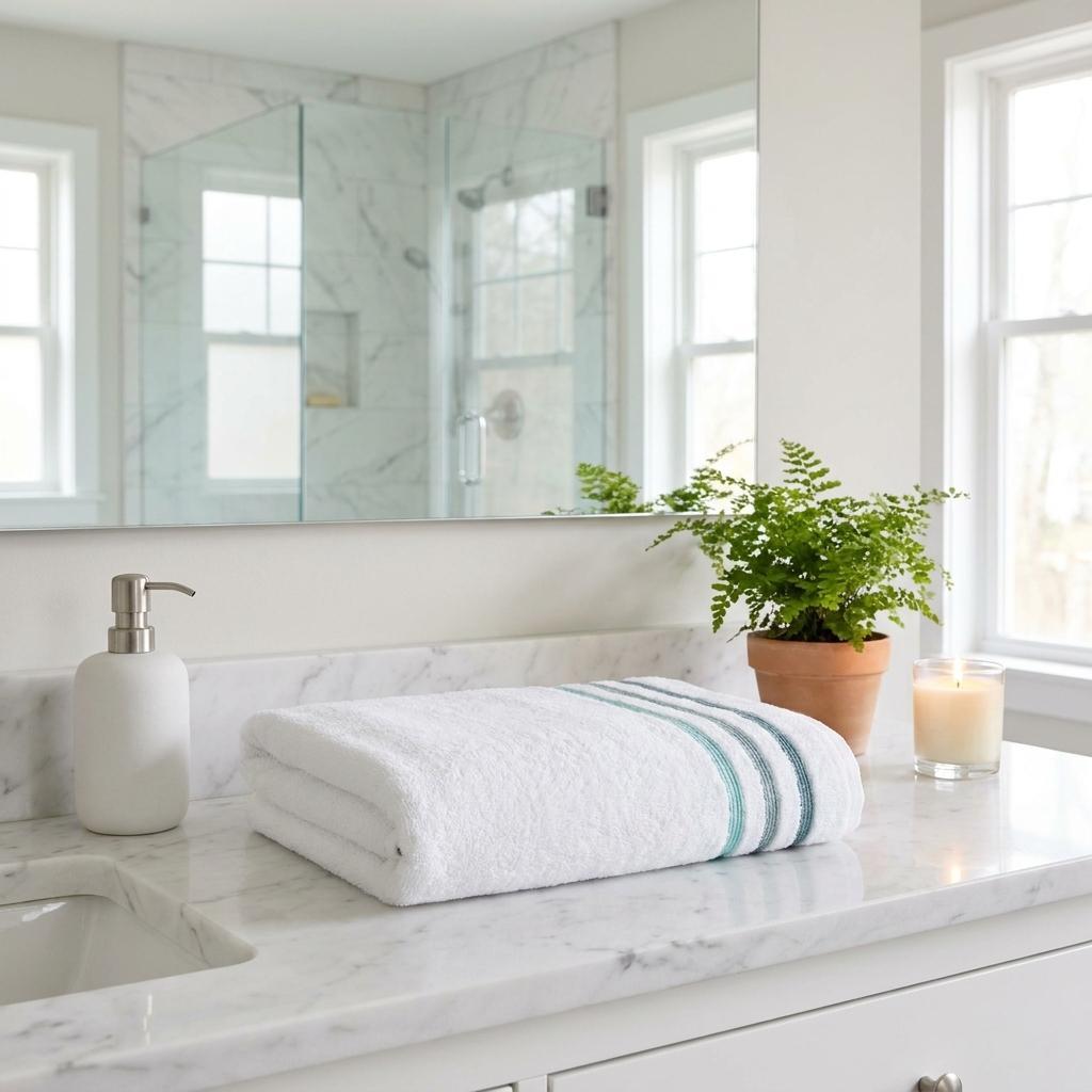 Set of Two White Turkish Cotton 27" X 54" Bath Towels - HomeRoots - Flyclothing LLC