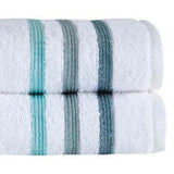 Set of Two White Turkish Cotton 27" X 54" Bath Towels - HomeRoots - Flyclothing LLC