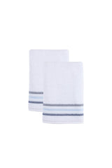 Set of Two White Turkish Cotton 27" X 54" Bath Towels - HomeRoots - Flyclothing LLC