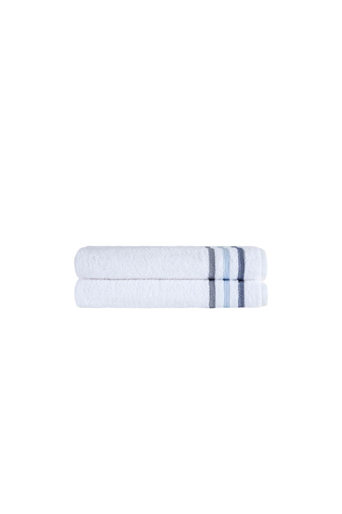 Set of Two White Turkish Cotton 27" X 54" Bath Towels - HomeRoots - Flyclothing LLC