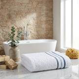 Set of Two White Turkish Cotton 27" X 54" Bath Towels - HomeRoots - Flyclothing LLC