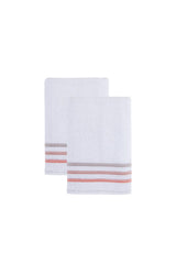 Set of Two White Turkish Cotton 27" X 54" Bath Towels - HomeRoots - Flyclothing LLC