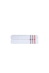 Set of Two White Turkish Cotton 27" X 54" Bath Towels - HomeRoots - Flyclothing LLC
