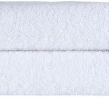 Set of Two White Turkish Cotton 27" X 54" Bath Towels - HomeRoots - Flyclothing LLC