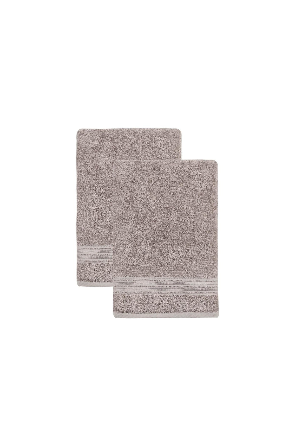 Set of Two Light Brown Turkish Cotton 27" X 54" Bath Towels - HomeRoots - Flyclothing LLC