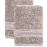 Set of Two Light Brown Turkish Cotton 16" X 30" Hand Towels - HomeRoots - Flyclothing LLC