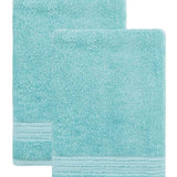 Set of Two Aqua Turkish Cotton 27" X 54" Bath Towels - HomeRoots - Flyclothing LLC