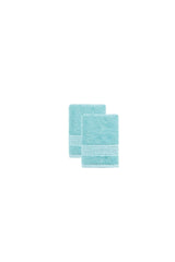 Set of Two Aqua Turkish Cotton 16" X 30" Hand Towels - HomeRoots - Flyclothing LLC