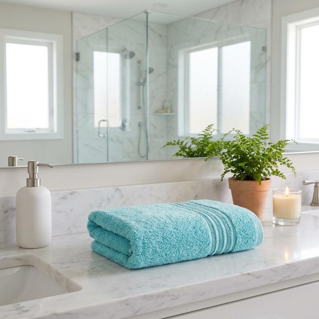 Set of Two Aqua Turkish Cotton 16" X 30" Hand Towels - HomeRoots - Flyclothing LLC