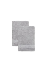 Set of Two Light Gray Turkish Cotton 27" X 54" Bath Towels - HomeRoots - Flyclothing LLC