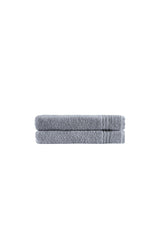 Set of Two Light Gray Turkish Cotton 27" X 54" Bath Towels - HomeRoots - Flyclothing LLC