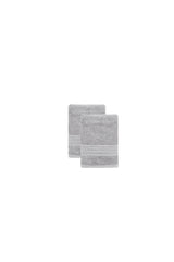 Set of Two Light Gray Turkish Cotton 16" X 30" Hand Towels - HomeRoots - Flyclothing LLC